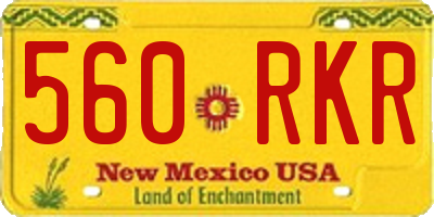 NM license plate 560RKR