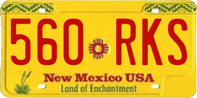NM license plate 560RKS