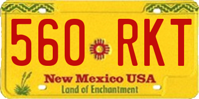 NM license plate 560RKT