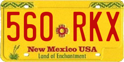 NM license plate 560RKX