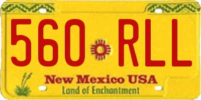 NM license plate 560RLL