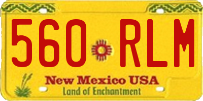 NM license plate 560RLM