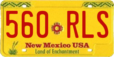 NM license plate 560RLS