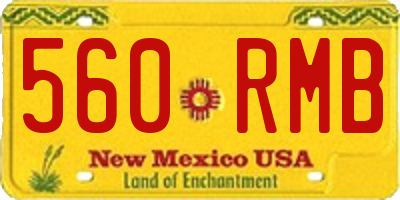 NM license plate 560RMB