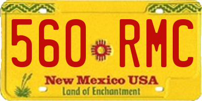 NM license plate 560RMC