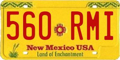 NM license plate 560RMI