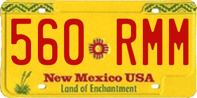 NM license plate 560RMM