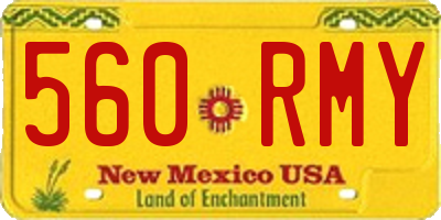 NM license plate 560RMY