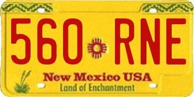 NM license plate 560RNE