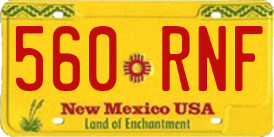 NM license plate 560RNF
