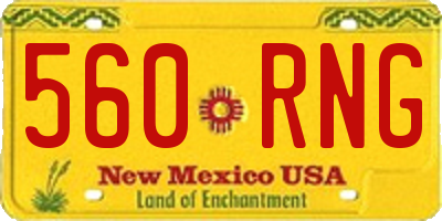NM license plate 560RNG