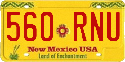 NM license plate 560RNU