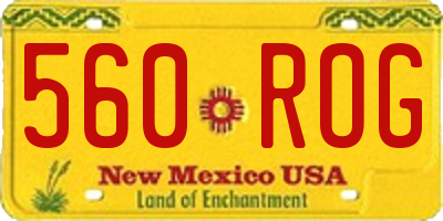 NM license plate 560ROG