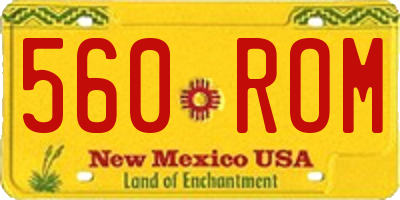 NM license plate 560ROM
