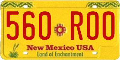 NM license plate 560ROO