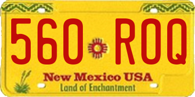 NM license plate 560ROQ