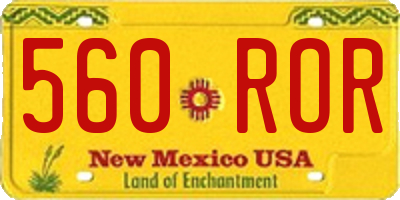 NM license plate 560ROR