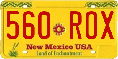 NM license plate 560ROX