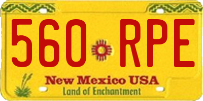 NM license plate 560RPE
