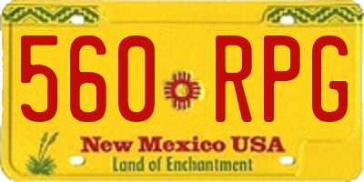 NM license plate 560RPG