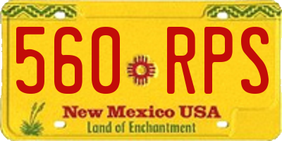 NM license plate 560RPS