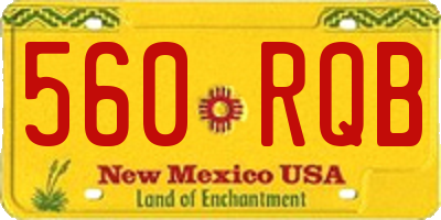 NM license plate 560RQB