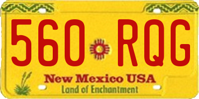 NM license plate 560RQG