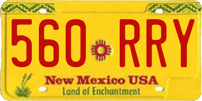NM license plate 560RRY