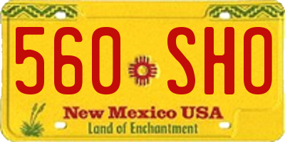 NM license plate 560SHO
