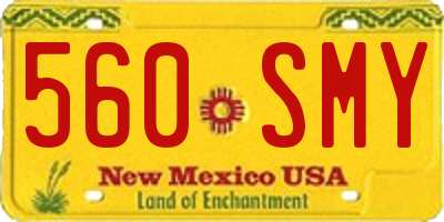 NM license plate 560SMY