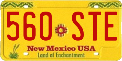 NM license plate 560STE