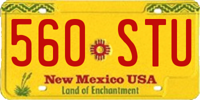 NM license plate 560STU