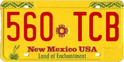 NM license plate 560TCB