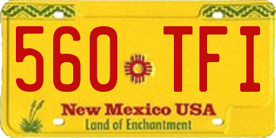 NM license plate 560TFI