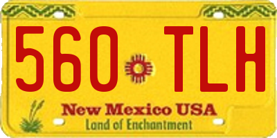 NM license plate 560TLH