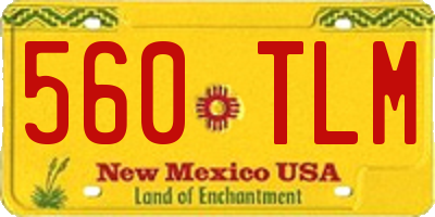 NM license plate 560TLM