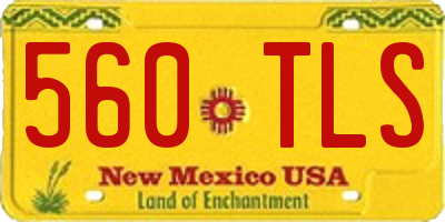 NM license plate 560TLS