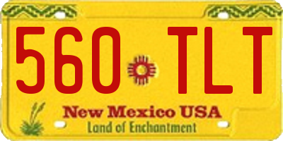 NM license plate 560TLT