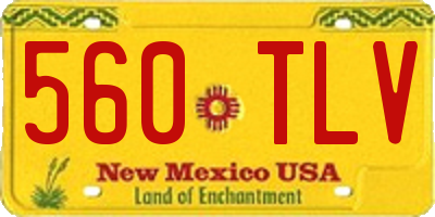 NM license plate 560TLV