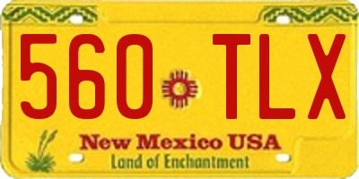 NM license plate 560TLX