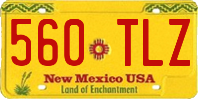 NM license plate 560TLZ