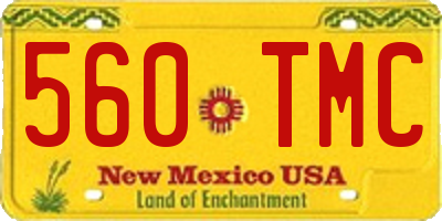 NM license plate 560TMC