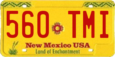 NM license plate 560TMI