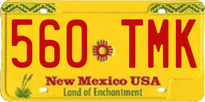 NM license plate 560TMK