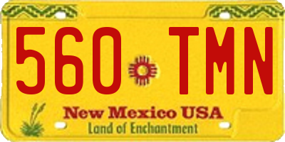 NM license plate 560TMN