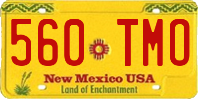 NM license plate 560TMO