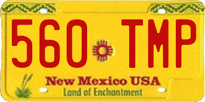 NM license plate 560TMP