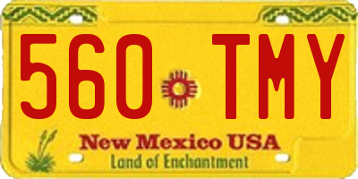 NM license plate 560TMY