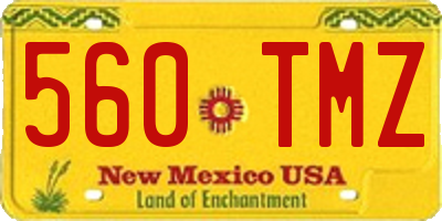 NM license plate 560TMZ