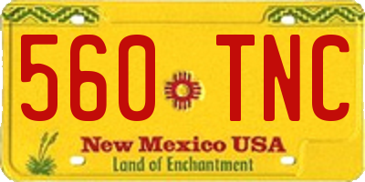 NM license plate 560TNC